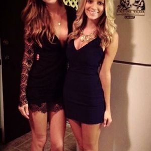 Dark blue bodycon dress